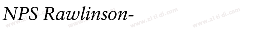 NPS Rawlinson字体转换